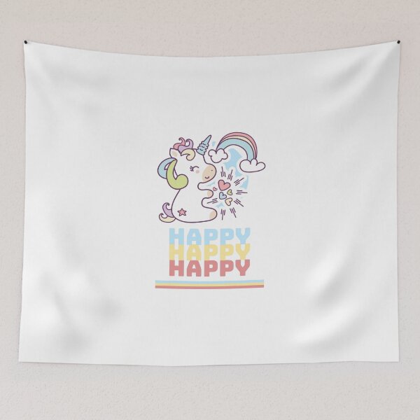Item preview, Happy, happy, happy Unicorn designed and sold by behappyshirts.