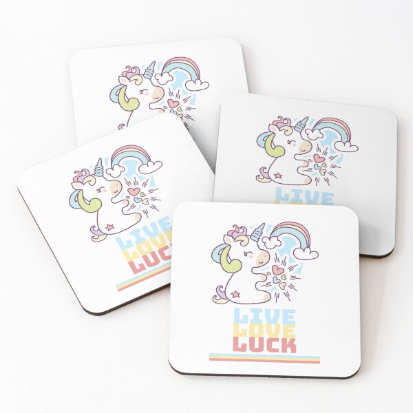 Item preview, Live, love, luck Unicorn designed and sold by behappyshirts.