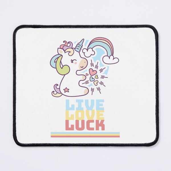 Item preview, Live, love, luck Unicorn designed and sold by behappyshirts.