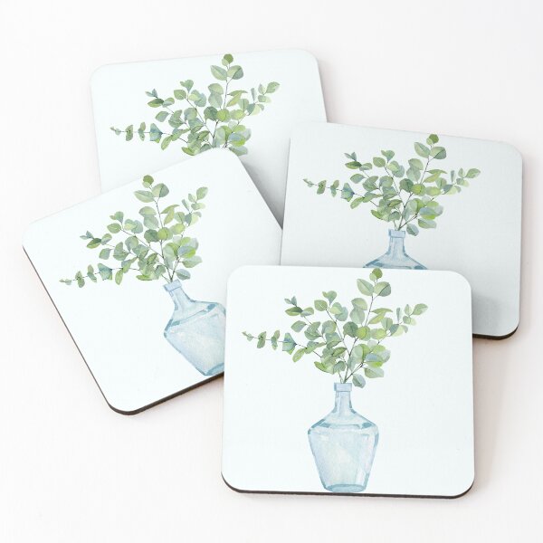 Item preview, Eucalyptus Branch In Vase Watercolor designed and sold by DaisyPaints.