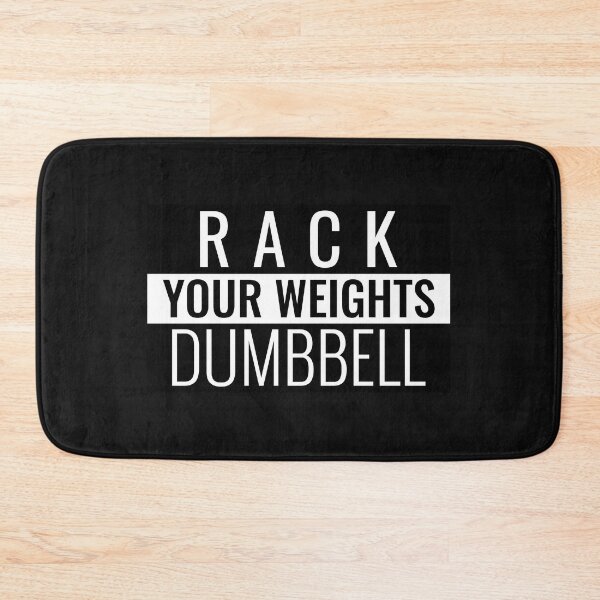 Item preview, Rack Your Weights Dumbbell Gym Quote T-Shirt designed and sold by Fitness With Attitude22.