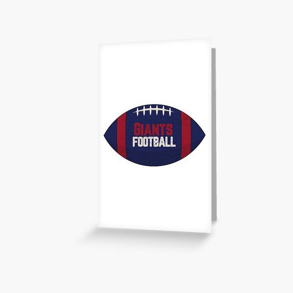 N Y Giants Logo - White on Blue Greeting Card