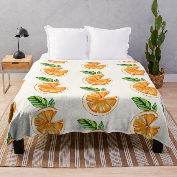 Item preview, Watercolor Orange Citrus Fruit Slice With Leaf designed and sold by DaisyPaints.