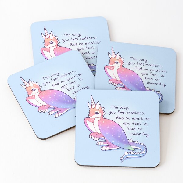 Item preview, "The Way You Feel Matters" Soft Rainbow Dragon designed and sold by thelatestkate.