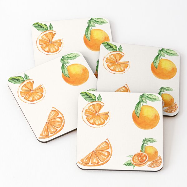 Item preview, Watercolor Oranges With Leaves Fruit Pack designed and sold by DaisyPaints.