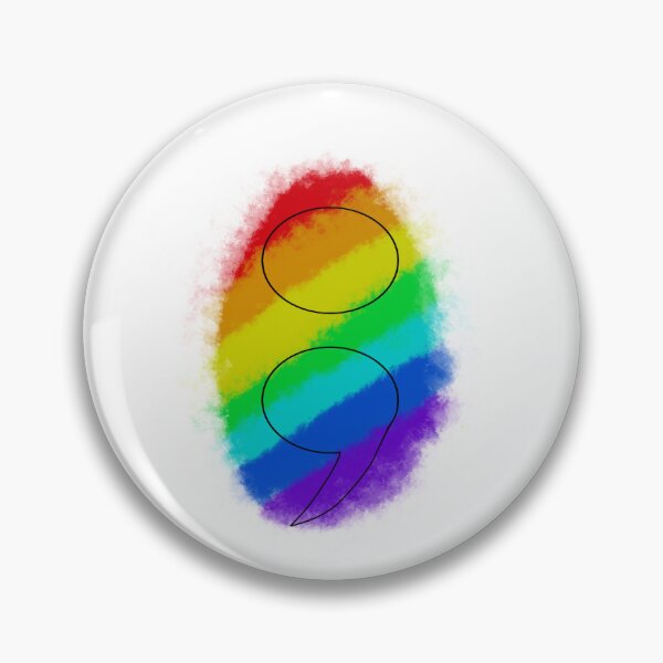Item preview, Rainbow semi colon designed and sold by Art by V Gracie.