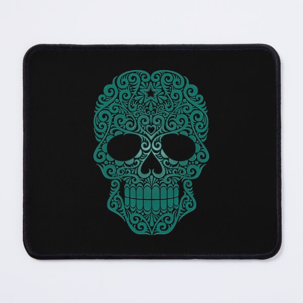 Item preview, Teal Blue Swirling Sugar Skull designed and sold by JeffBartels.