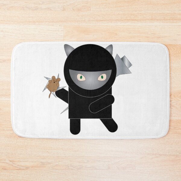Item preview, Ninja Cat Kitty Cartoon Mouse Cute designed and sold by ValeriesGallery.