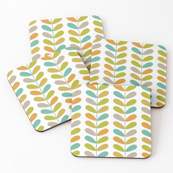 Item preview, Colorful Retro Flowers Mid Century Modern Pattern designed and sold by Orchard Berry.