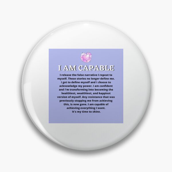 Item preview, I am capable - Daily Affirmations To Manifest Your Best designed and sold by Highon444.