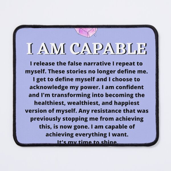 Item preview, I am capable - Daily Affirmations To Manifest Your Best designed and sold by Highon444.
