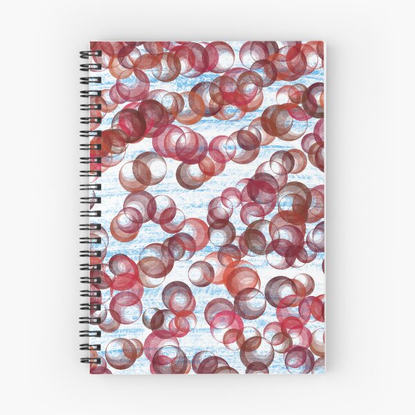 Item preview, Red and white abstract bubbles print  designed and sold by Grey-Brunette.