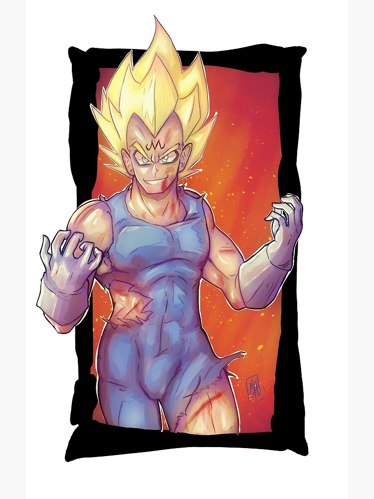 Majin Vegeta SSJ2 Battle Damaged, Fanart