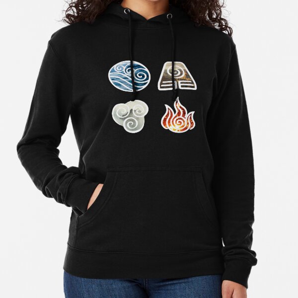 Avatar the Last Airbender Element Symbols Lightweight Hoodie