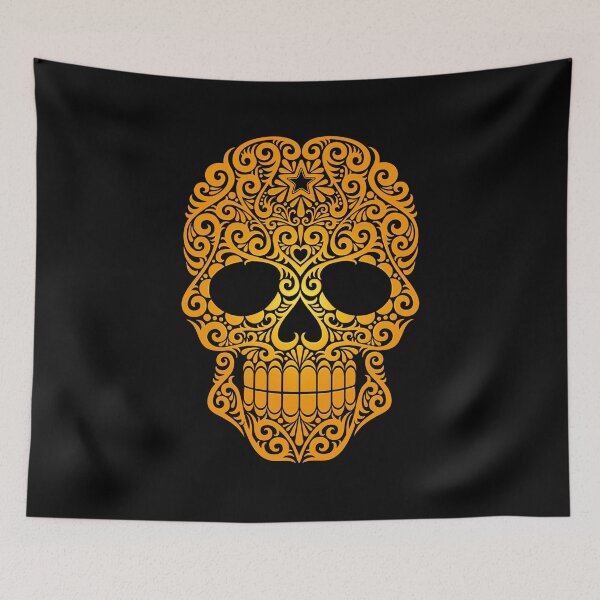 Item preview, Yellow Swirling Sugar Skull designed and sold by JeffBartels.