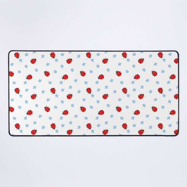 Item preview, Ladybugs and Blue Flowers Pattern designed and sold by Kraina.