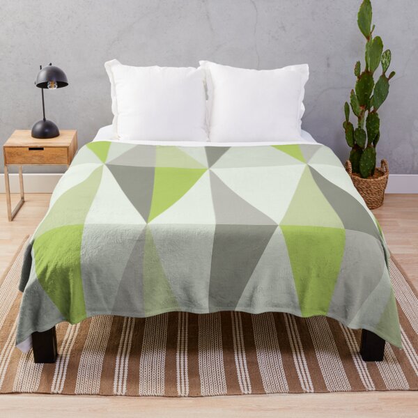 Item preview, MidCentury Modern Triangles Chartreuse designed and sold by thepixelgarden.