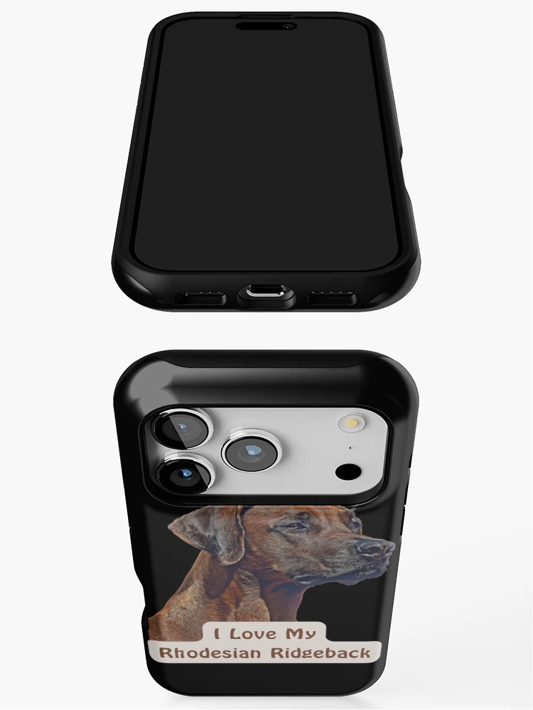 Thumbnail 3 of 4, iPhone Case, I Love My Rhodesian Ridgeback designed and sold by NiftyTees.