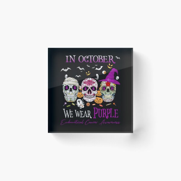 Item preview, In October We Wear Purple Endometrial Cancer Awareness designed and sold by Sabfit.