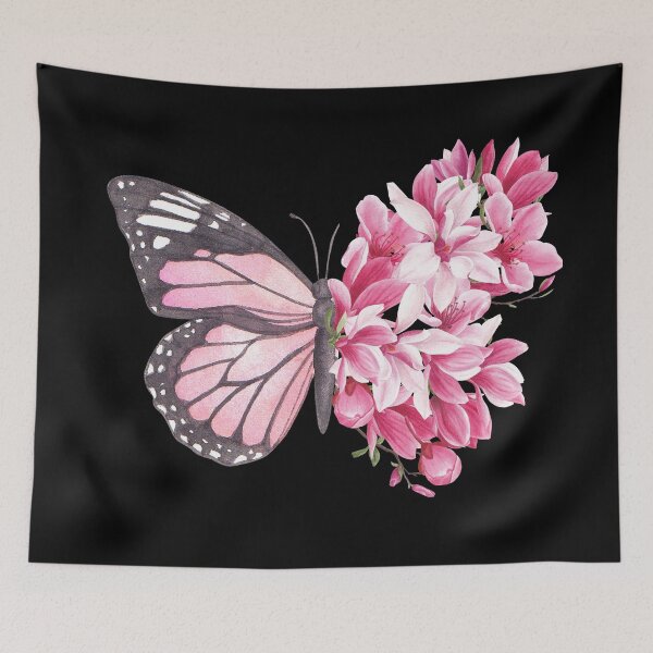 Item preview, Pink flowering butterfly designed and sold by MerWishes.