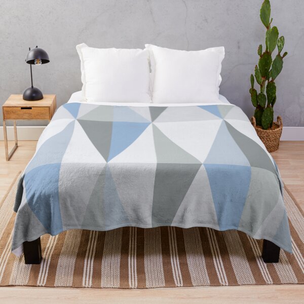 Item preview, MidCentury Modern Triangles Sky Blue designed and sold by thepixelgarden.