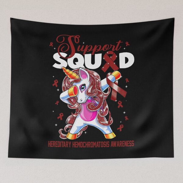 Item preview, Cute Unicorn Support Squad Hereditary Hemochromatosis Awareness Men Women Kid designed and sold by tenjun16.