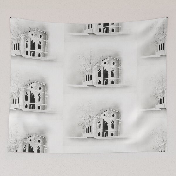 Item preview, Gothic art work-A Gothic Church by Moonlight by Mary Altha Nims (1817–1907). designed and sold by BestUncommonTee.