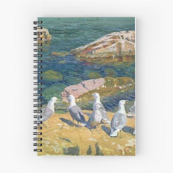Item preview, Serenity by the Shore: A Group of Seagulls on a Rocky Beach designed and sold by SweetMySpot.