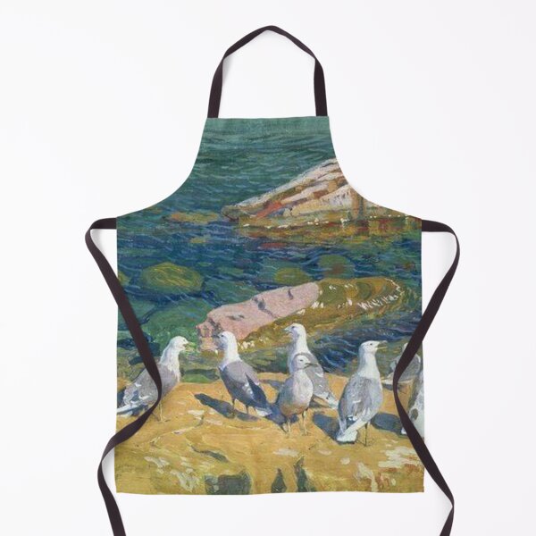 Item preview, Serenity by the Shore: A Group of Seagulls on a Rocky Beach designed and sold by SweetMySpot.