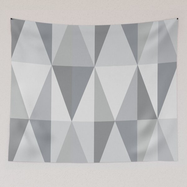 Item preview, MidCentury Modern Triangles Slate Gray designed and sold by thepixelgarden.