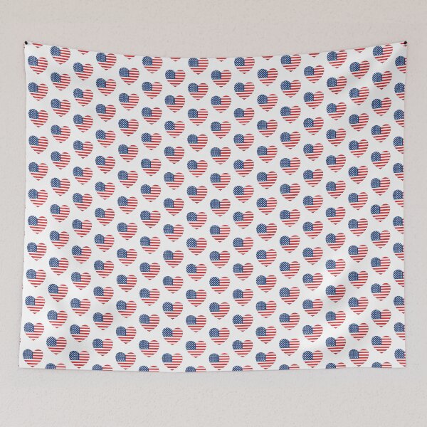 Item preview, US Flag Heart designed and sold by trueIDdesigns.