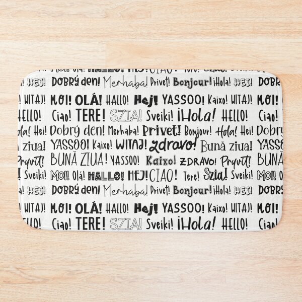 Item preview,  The word Hello in different languages , black text on white. Say HI! designed and sold by marina63.