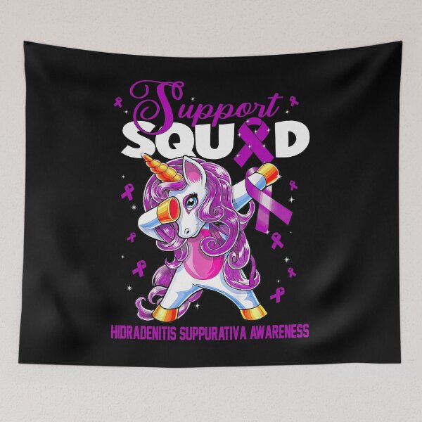 Item preview, Cute Unicorn Support Squad Hidradenitis Suppurativa Awareness Men Women Kid designed and sold by tenjun16.