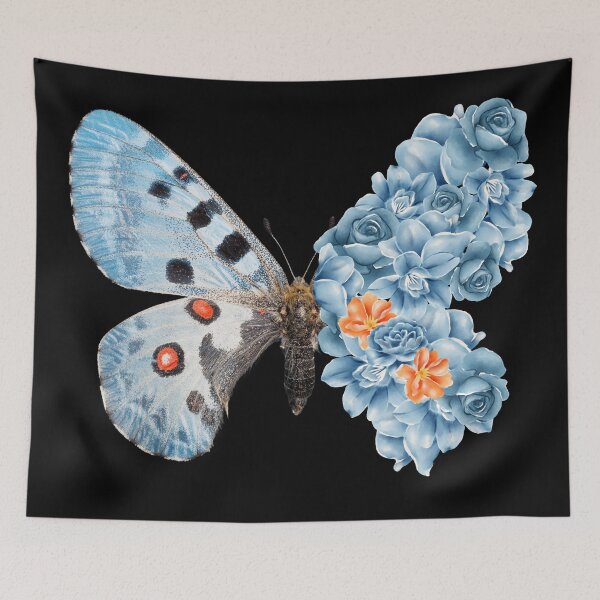 Item preview, Blue flowering butterfly designed and sold by MerWishes.