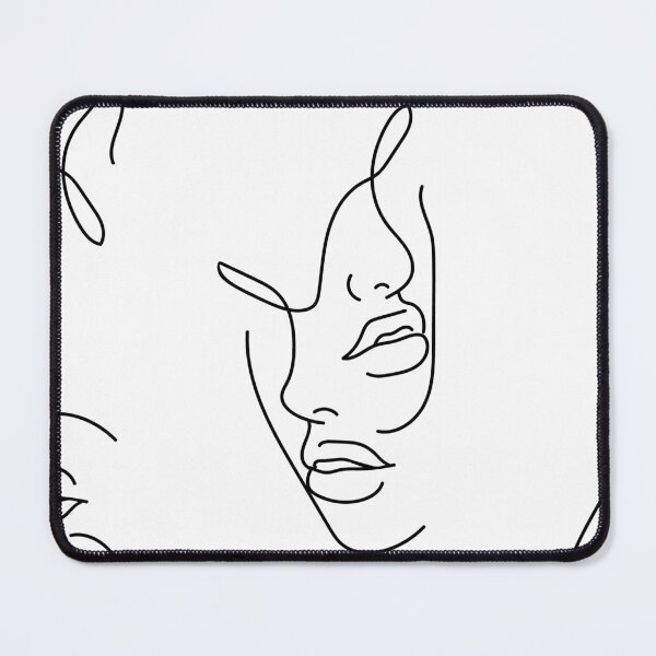 Item preview, white womens faces line drawings modern art hipster designed and sold by Gossip Rag.
