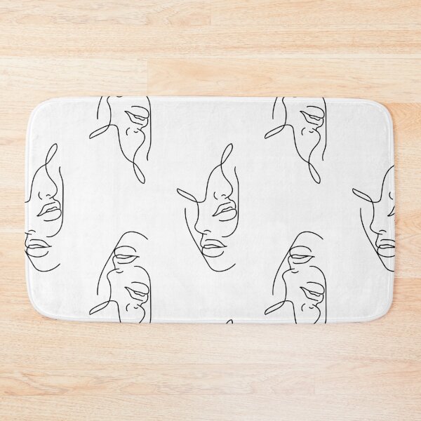 Item preview, white womens faces line drawings modern art hipster designed and sold by Gossip Rag.