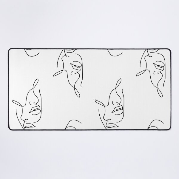 Item preview, white womens faces line drawings modern art hipster designed and sold by Gossip Rag.