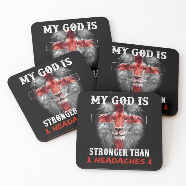 Item preview, Lion My God Is Stronger Than HEADACHES Support HEADACHES Warrior designed and sold by Hatjar.