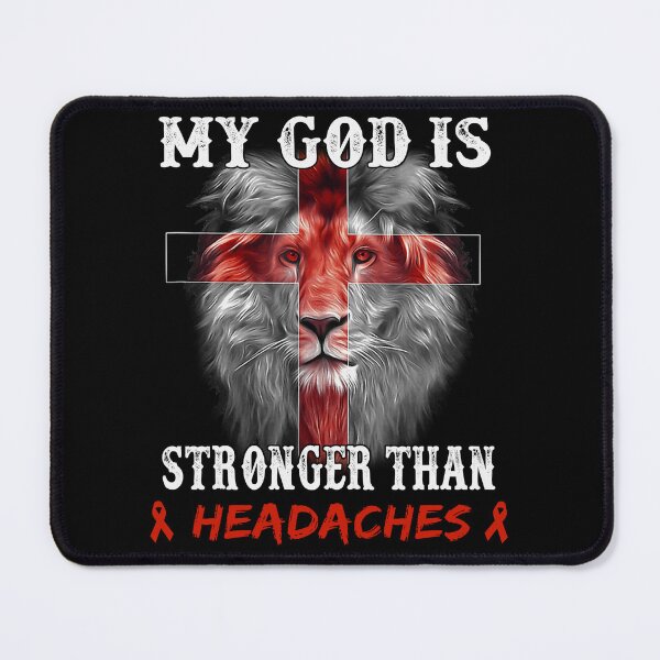Item preview, Lion My God Is Stronger Than HEADACHES Support HEADACHES Warrior designed and sold by Hatjar.