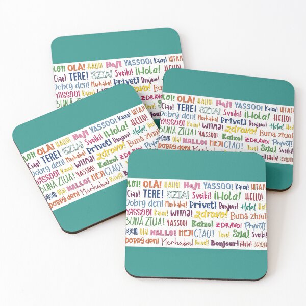 Item preview, The word Hello in different languages ,  text in many colors on white. Say HI! designed and sold by marina63.
