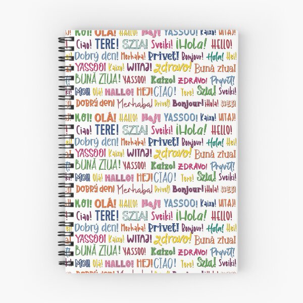 Item preview, The word Hello in different languages ,  text in many colors on white. Say HI! designed and sold by marina63.
