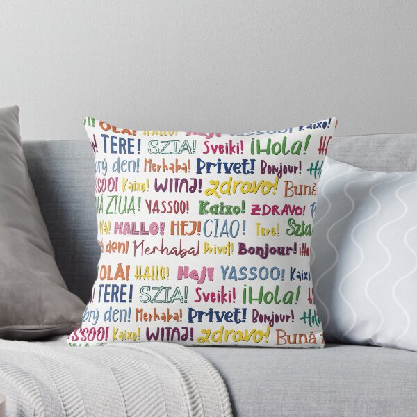 Item preview, The word Hello in different languages ,  text in many colors on white. Say HI! designed and sold by marina63.