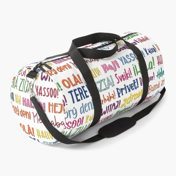 Item preview, The word Hello in different languages ,  text in many colors on white. Say HI! designed and sold by marina63.