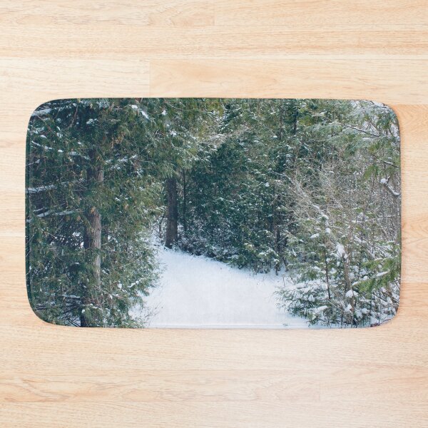 Item preview, Green & White Winding Winter Path designed and sold by RoseyElisabeth.