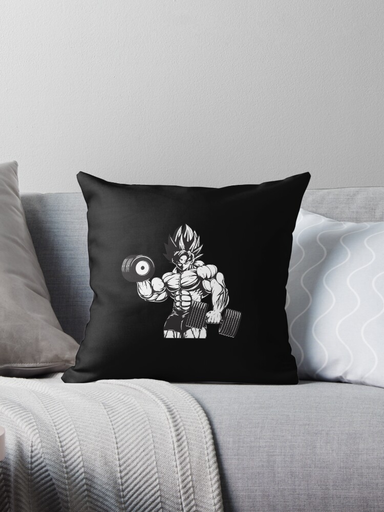 Cojín «Curl de bíceps con mancuernas de Goku - Anime Gym Motivational» de gohanflex | Redbubble Cojín «Curl de bíceps con mancuernas de Goku - Anime Gym Motivational» de gohanflex | Redbubble