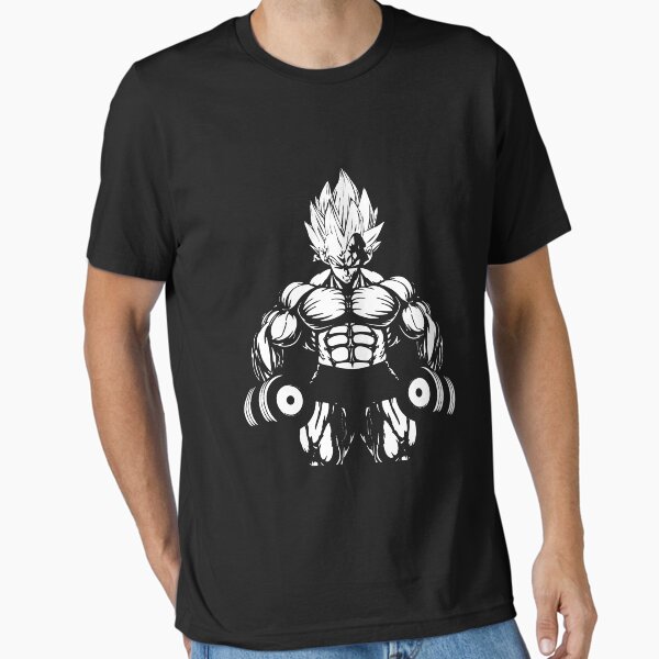 Vista previa del artículo con la obra «Levantamiento de Vegeta - Anime Gym Motivacional», diseñado y vendido por gohanflex.