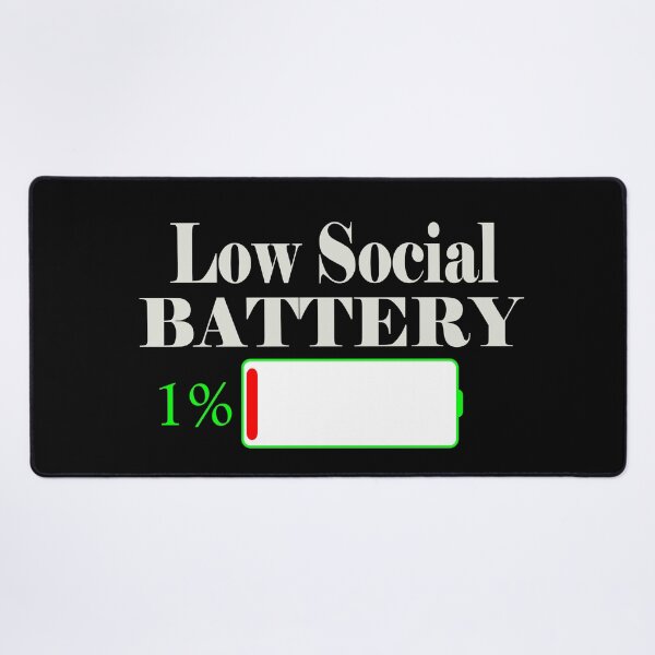 Item preview, LOW SOCIAL BATTERY (GREEN) designed and sold by Antisocial Creatives.