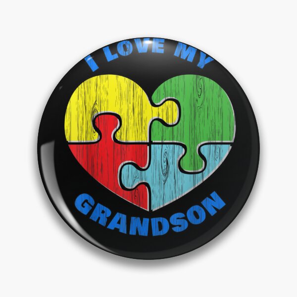 Item preview, I Love My Grandson Puzzle Heart Autism Awareness T Shirt designed and sold by Cansellerma.