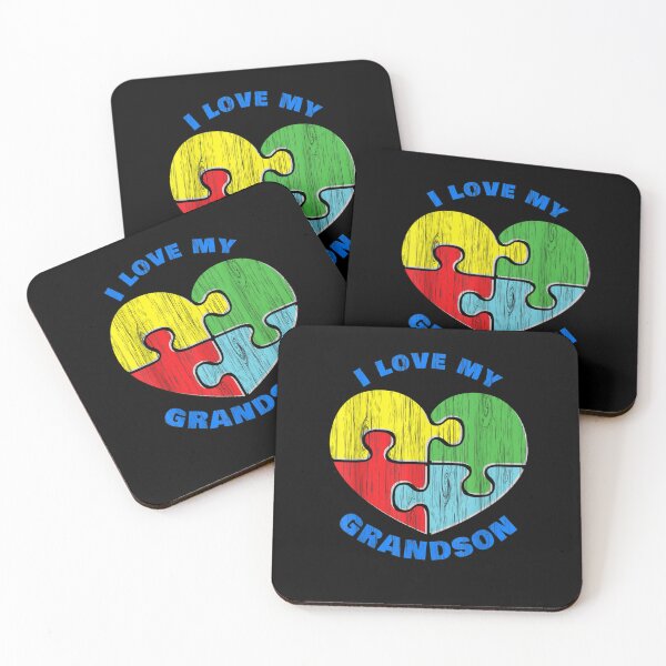 Item preview, I Love My Grandson Puzzle Heart Autism Awareness T Shirt designed and sold by Cansellerma.