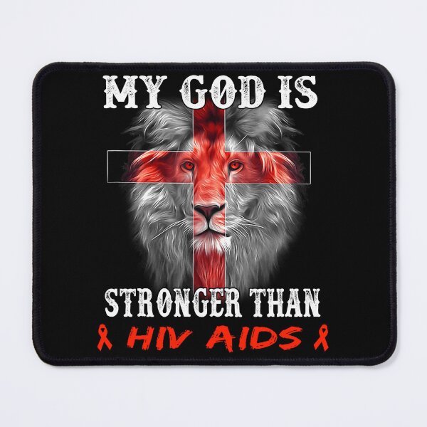 Item preview, Lion My God Is Stronger Than HIV AIDS Support HIV AIDS Warrior designed and sold by Hatjar.